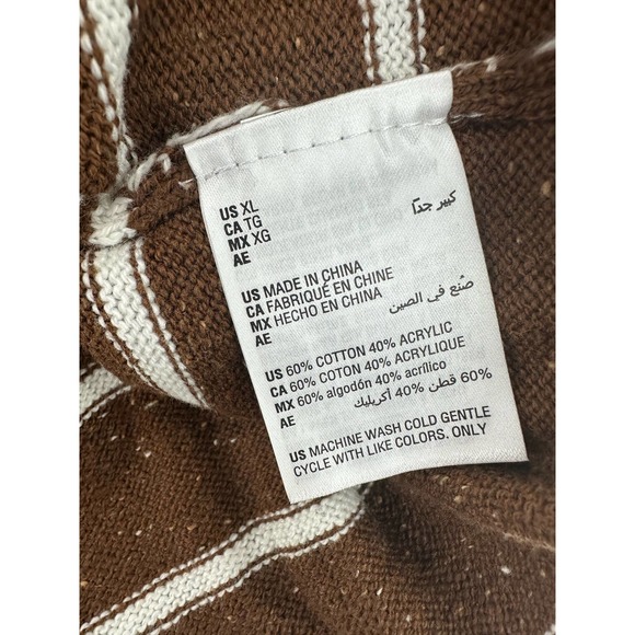 Club Room Men's Gregor Striped Sweater Brown Size XL MSRP$65 - Picture 6 of 7